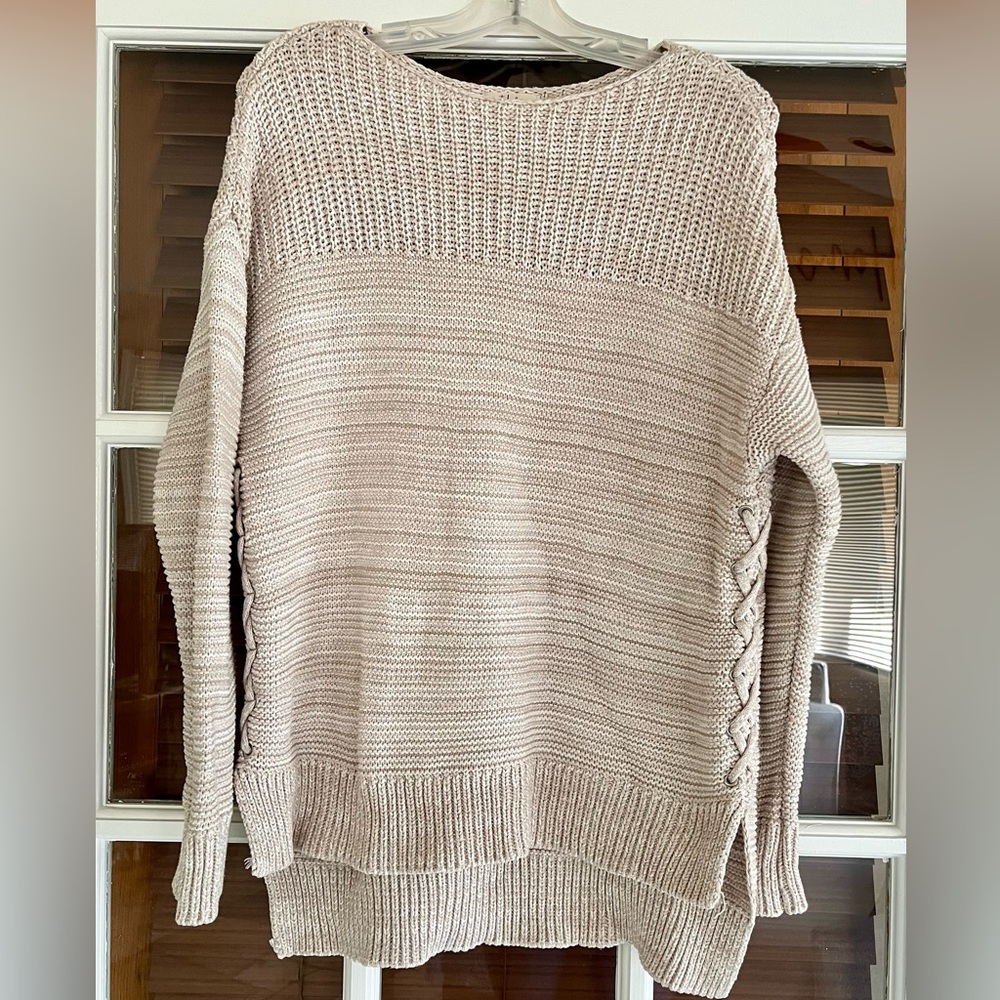 Style & co Tan High Low Sweater